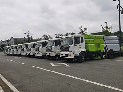 程力集團東風天錦洗掃車批量發車視頻